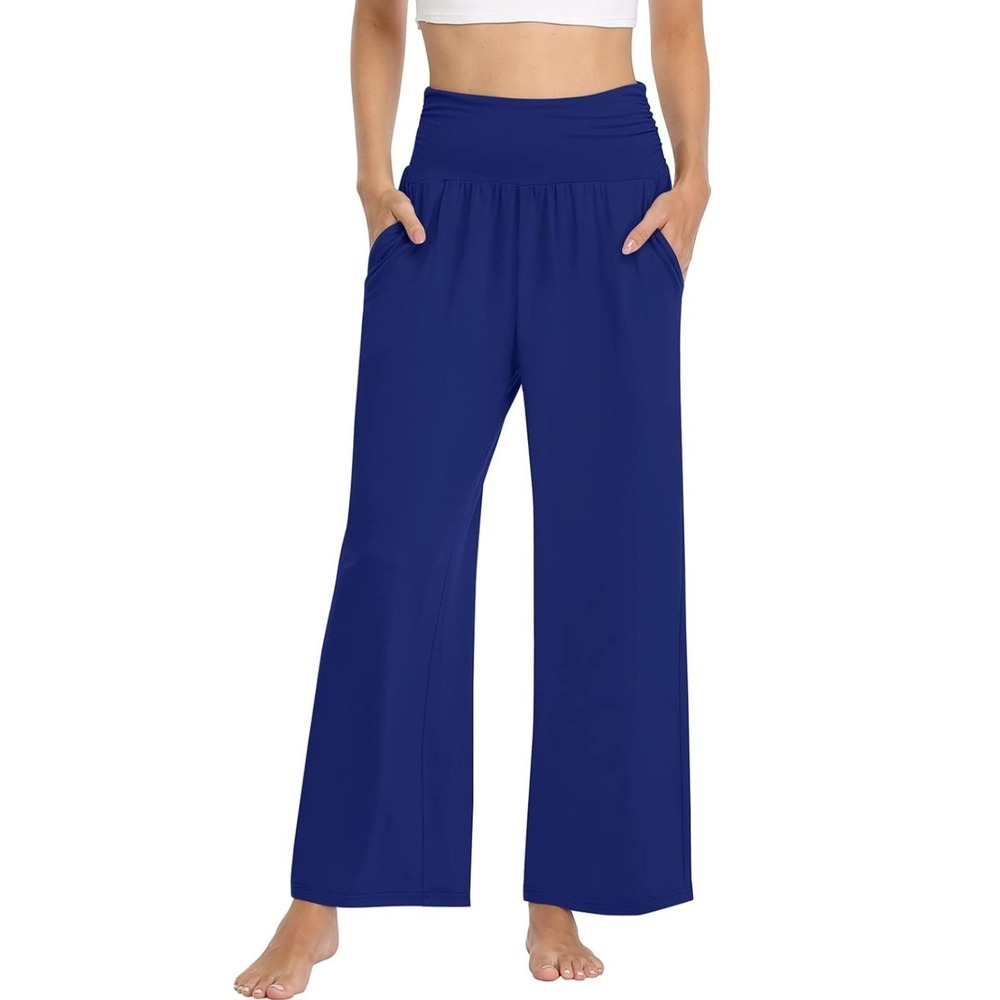 Tarse Wide Leg Lounge Pants. Royal Blue. S